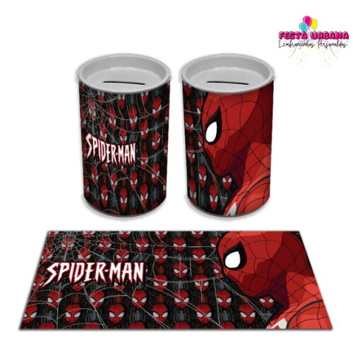 Adesivo Cofrinho Homem Aranha | Tubolata Festa Infantil