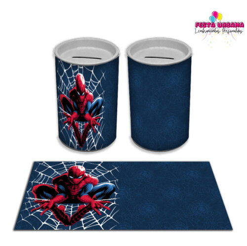 Adesivo Cofrinho Homem Aranha | Tubolata Festa Infantil