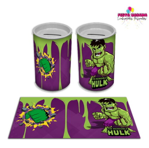 Adesivo Cofrinho Hulk | Tubolata Festa Infantil