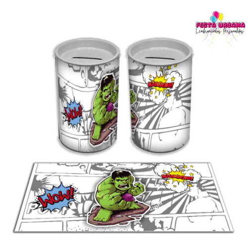 Adesivo Cofrinho Hulk | Tubolata Festa Infantil