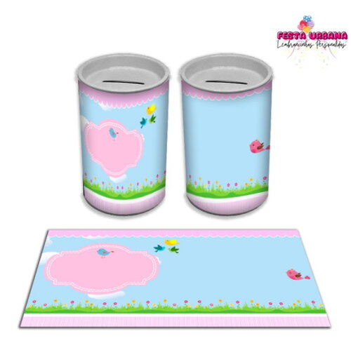 Adesivo Cofrinho Jardim | Tubolata Festa Infantil