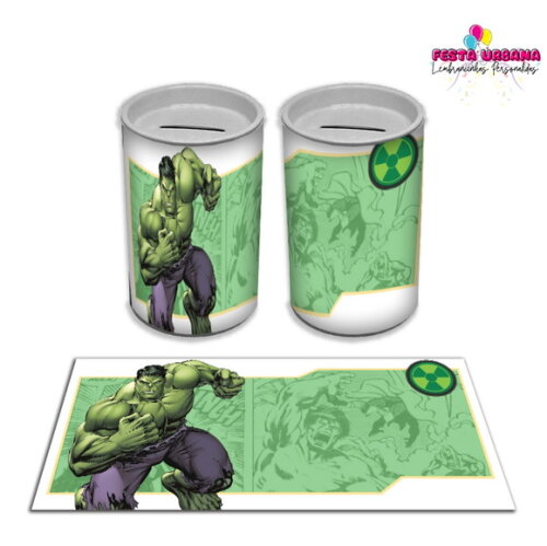 Adesivo Cofrinho Hulk | Tubolata Festa Infantil