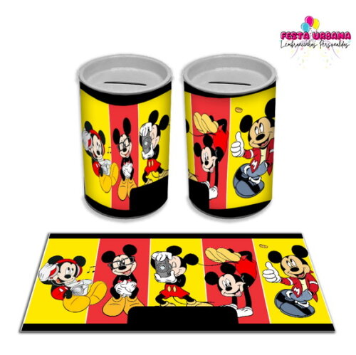 Adesivo Cofrinho Mickey Mouse | Tubolata Festa Infantil
