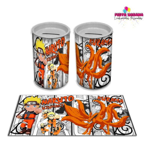 Adesivo Cofrinho Naruto | Tubolata Festa Infantil