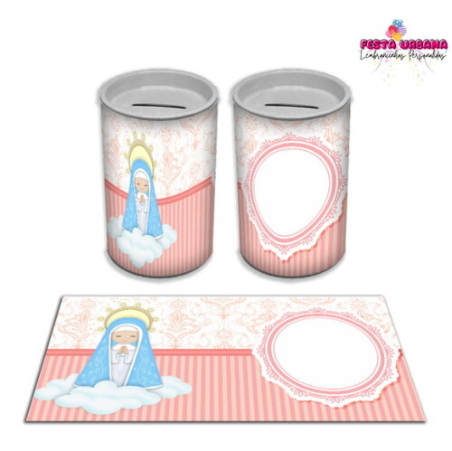 Adesivo Cofrinho Nossa Senhora de Fátima | Tubolata Festa Infantil