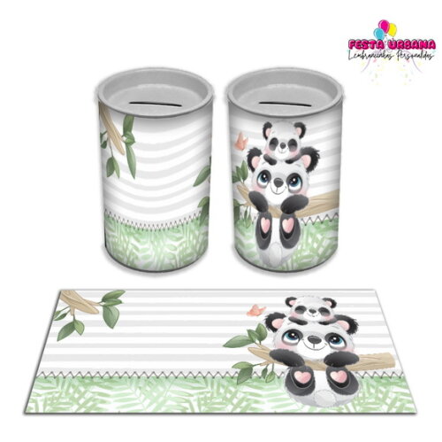 Adesivo Cofrinho Pandinha Baby | Tubolata Festa Infantil