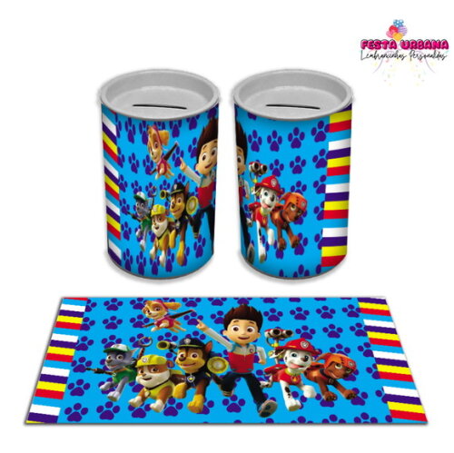 Adesivo Cofrinho Patrulha Canina | Tubolata Festa Infantil