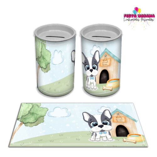 Adesivo Cofrinho Pet Cachorro Dog | Tubolata Festa Infantil