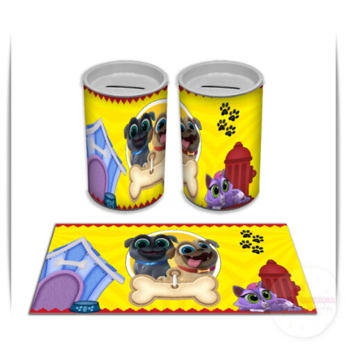 Adesivo Cofrinho Pet Cachorro Bingo e Rolly Dog | Tubolata Festa Infantil