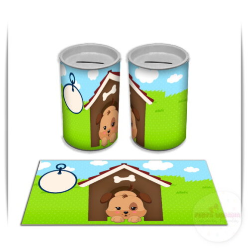 Adesivo Cofrinho Pet Cachorro Dog | Tubolata Festa Infantil