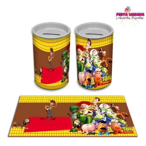 Adesivo Cofrinho Toy Story | Tubolata Festa Infantil