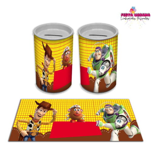 Adesivo Cofrinho Toy Story | Tubolata Festa Infantil
