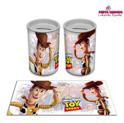 Adesivo Cofrinho Toy Story Woody | Tubolata Festa Infantil