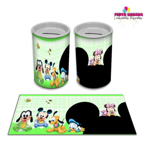 Adesivo Cofrinho Turma do Mickey Baby | Tubolata Festa Infantil