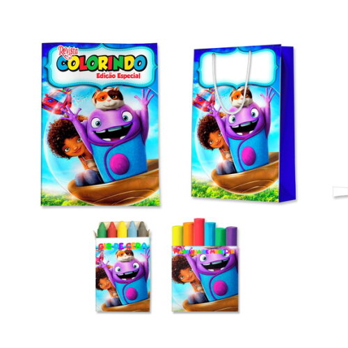 Kit Colorir com Massinha e Sacola Cada Um na Sua Casa | Lembrancinha Festa Infantil