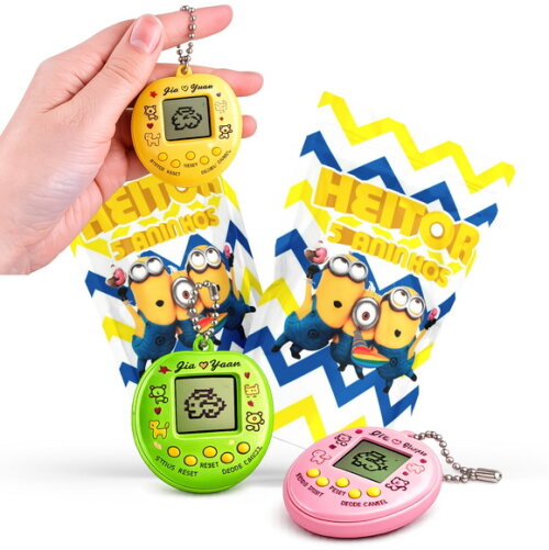 Tamagotchi Minions |  no Zip Metalizado no Saquinho Personalizado | Lembrancinha Infantil