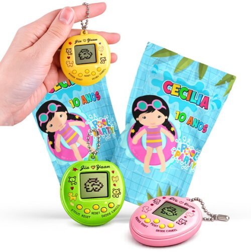 Tamagotchi Pool Party Menina | no Saquinho Personalizado | Lembrancinha Infantil