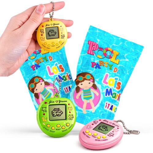 Tamagotchi Pool Party Menina | no Saquinho Personalizado | Lembrancinha Infantil