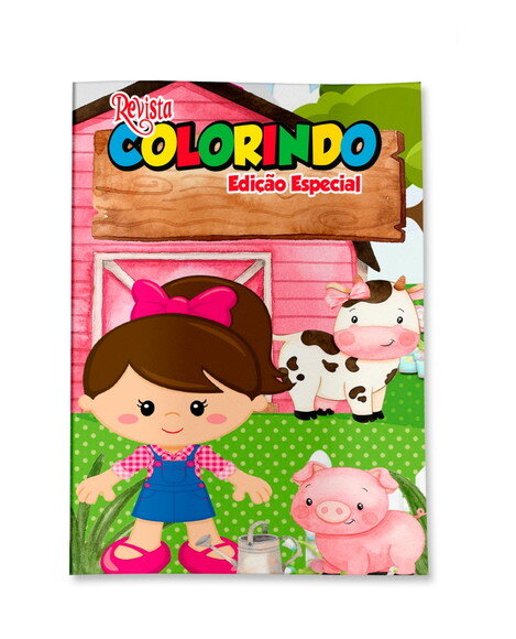 Livro de Colorir  Fazendinha Menina 14x10 cm | Lembrancinha Festa Infantil
