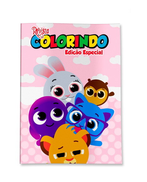 Livro de Colorir Bolofofos Rosa Tam 14x10 cm | Lembrancinha Festa Infantil