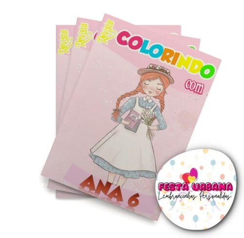 Livro de Colorir  Anne 14x10 | Lembrancinha Festa Infantil
