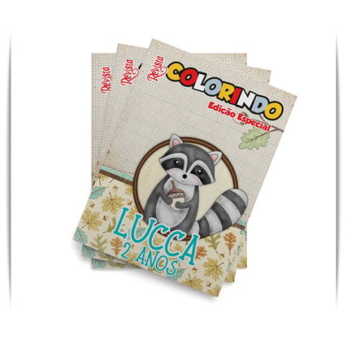 Livro de Colorir  Bosque Encantado Urso 14x10 | Lembrancinha Festa Infantil