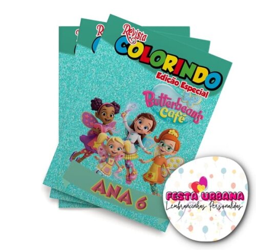 Livro de Colorir  Butterbeans Café 14x10 | Lembrancinha Festa Infantil