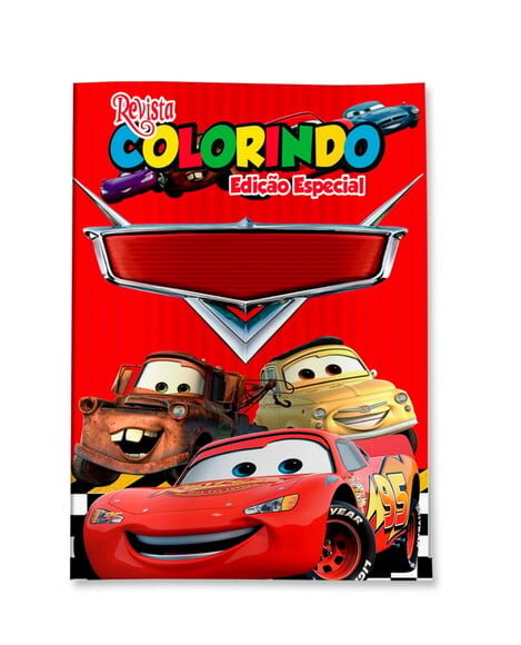 Livro de Colorir  Carros Relâmpago Mcqueen 14x10 | Lembrancinha Festa Infantil