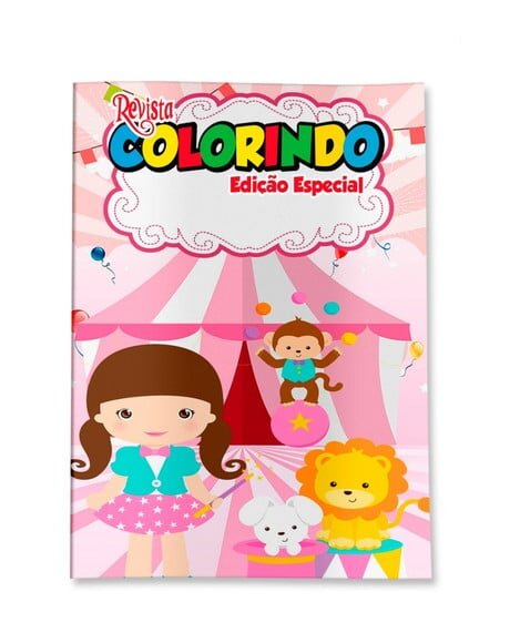 Livro de Colorir  Circo Menina 14x10 | Lembrancinha Festa Infantil
