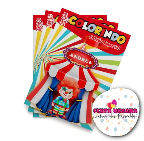 Livro de Colorir  Circo Menino 14x10 | Lembrancinha Festa Infantil