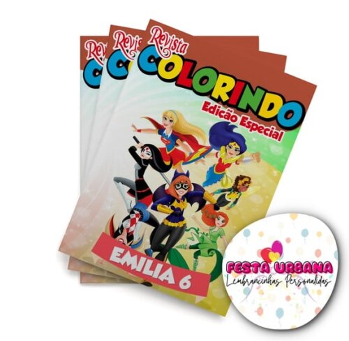 Livro de Colorir  Colorir Dc Super Hero Girls 14x10 | Lembrancinha Festa Infantil