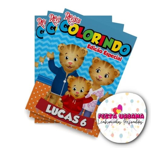 Livro de Colorir  Daniel Tigre 14x10 | Lembrancinha Festa Infantil