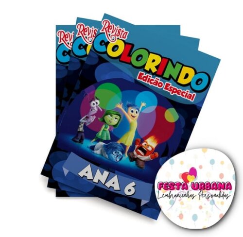 Livro de Colorir  Divertidamente 14x10 | Lembrancinha Festa Infantil