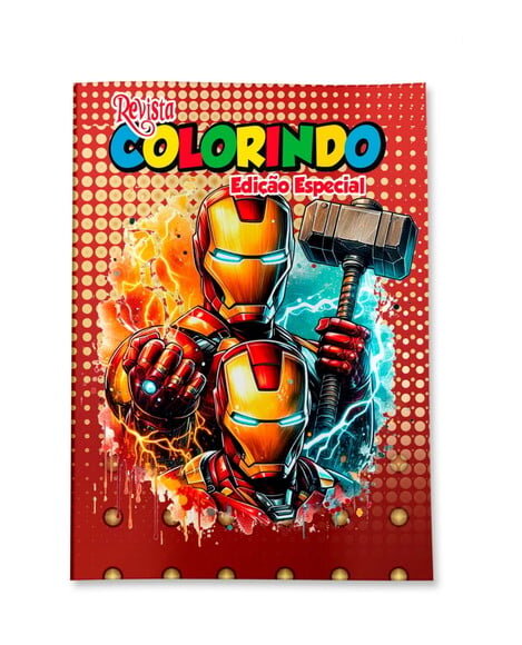 Livro de Colorir  Homem de Ferro 14x10 | Lembrancinha Festa Infantil