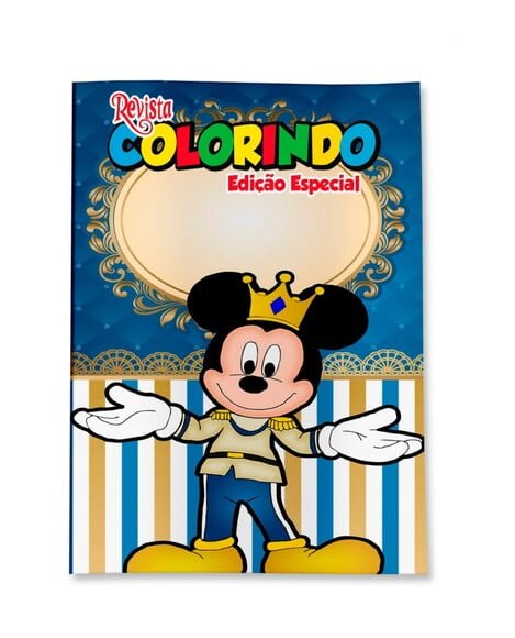 Livro de Colorir  Mickey Realeza 14x10 | Lembrancinha Festa Infantil