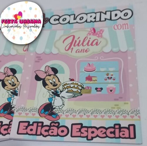 Livro de Colorir  Minnie Confeiteira 14x10 | Lembrancinha Festa I