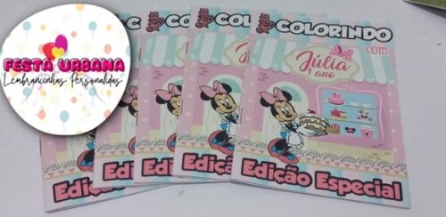 Livro de Colorir  Minnie Confeiteira 14x10 | Lembrancinha Festa I