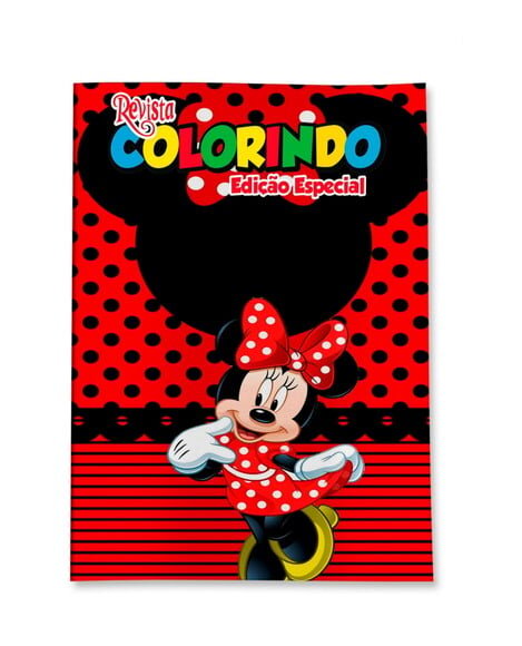 Livro de Colorir  Minnie Vermelha 14x10 | Lembrancinha Festa Infantil
