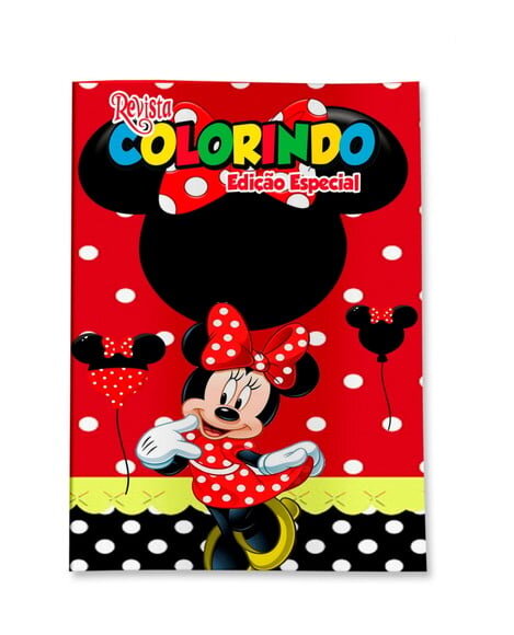 Livro de Colorir  Minnie Vermelha 14x10 | Lembrancinha Festa Infantil