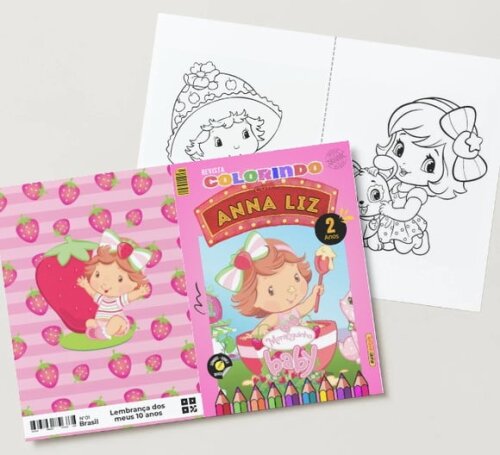 Livro de Colorir  Moranguinho Baby 14x10 | Lembrancinha Festa Inf