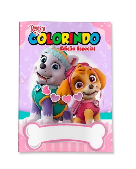 Livro de Colorir  Patrulha Canina Skye e Everest 14x10 | Lembrancinha Festa Infantil