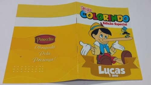 Livro de Colorir  Pinóquio 14x10 | Lembrancinha Festa Infantil
