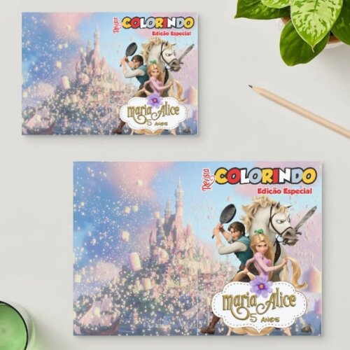 Livro de Colorir  Rapunzel Enrolados 14x10 | Lembrancinha Festa I