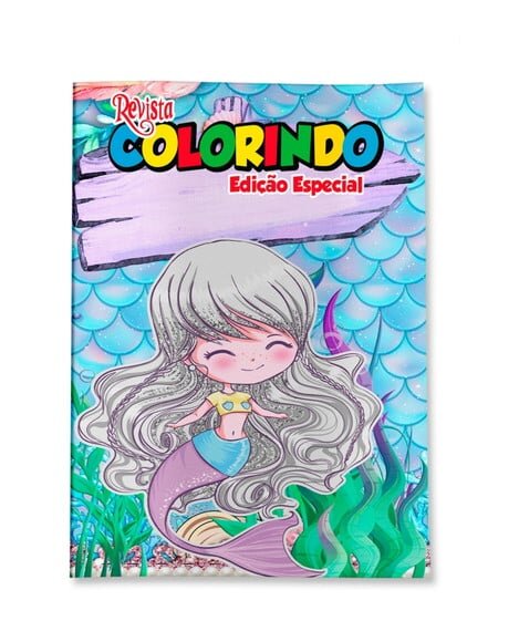Livro de Colorir  Sereia Cute Baby 14x10 | Lembrancinha Festa Infantil