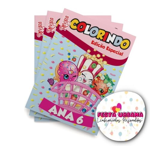 Livro de Colorir  Shopkins 14x10 | Lembrancinha Festa Infantil