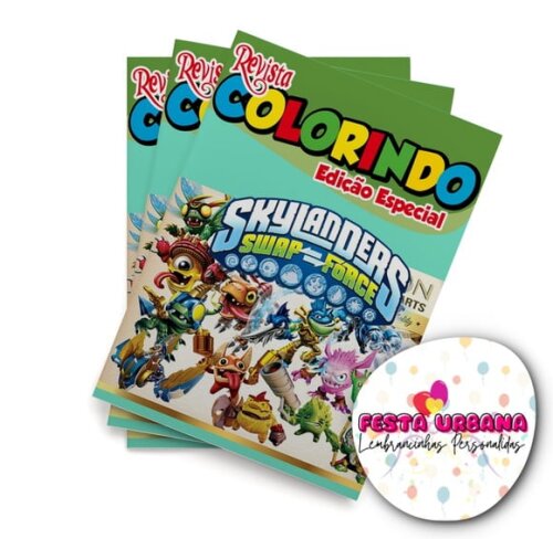 Livro de Colorir  Skylanders 14x10 | Lembrancinha Festa Infantil