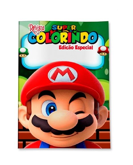 Livro de Colorir  Super Mario 14x10 | Lembrancinha Festa Infantil