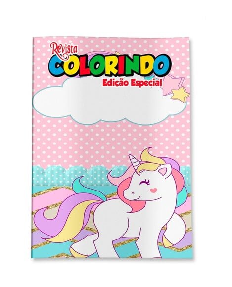 Livro de Colorir  Unicórnio 14x10 | Lembrancinha Festa Infantil