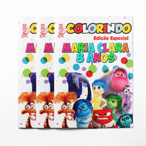 Livro de Colorir  Divertidamente 2 | Tam G 15x21 cm | Lembrancinha Festa Infantil