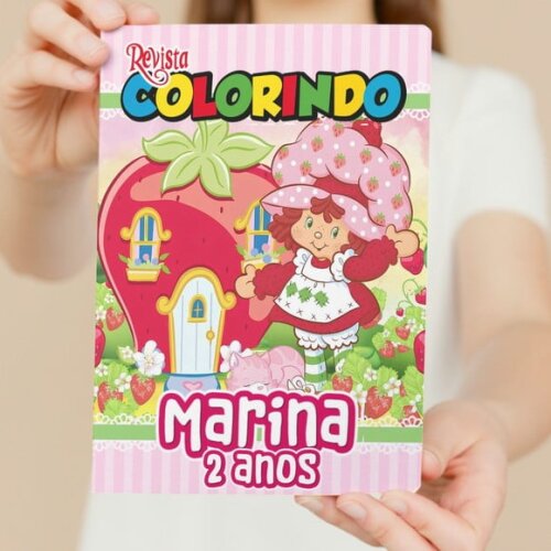 Livro de Colorir  Moranguinho Antiga Tam G 15x21 cm | Lembrancinha Festa Infantil